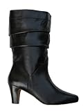 Thyme Super Wide Mid-Calf Boot Black Leather or Brown Leather