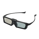 SainSonic Zodiac B921 Series Universal Button Battery Powered 3D Active Shutter Glasses for Sony, Panasonic, Toshiba, Sharp, Samsung 3D HDTVs **Black**