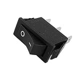 Como Black 3 Pins On Off SPDT Electrical Rocker Switch KCD3
