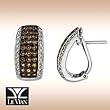 Le Vian® 14K Gold EARRINGS with 2 KARAT WHITE & CHOCOLATE DIAMONDS. Pierced Ears. Made in ITALY