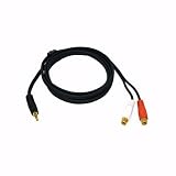 NEW - 6FT ONE 3.5MM STEREO MALE TO TWO RCA STEREO FEMALE Y-CABLE - 40425