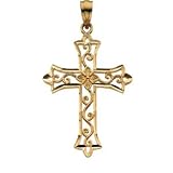 14K Yellow Gold Cross Pendant