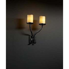 Sonoma 2 Light Sconce Candle Shade Matte Black