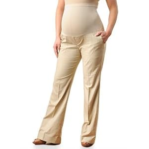Buy A Pea in the Pod: Secret Fit Belly(tm) Linen Blend Fit And Flare Maternity Pants by A Pea in the Pod