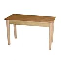 Cameron & Sons CS-10 UNFI Traditional Piano Bench With Music Storage, Wood Top (Unfinished)