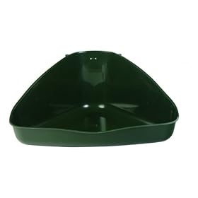 Corner toilet for small animal cages, 36 � 21 � 30/30 cm