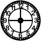 Giant 36 Inch Diameter Hand-crafted Tower Wall Clock (Arabic Numerals, Cross-Minute-Dots Style)