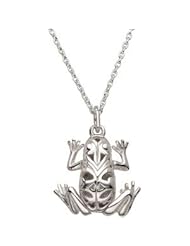 CleverEve Designer Series Sterling Silver Articulated Frog Dangle/ Pendant w/ Movable Legs