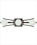 3 Light Bath Bar - New Tortoise Shell Finish : Cream Scavo Glass