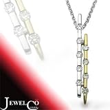 Jewelco London 18 Carat 2-Colour Gold 30pts Diamond Pendant