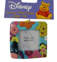 Disney Winnie the Pooh and Friends keychain picture frame - Pooh zipper pull with mini photo frame