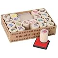 20x Natur Stempel Holzstempel Holz 2016