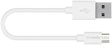 Wholly Micro USB Cable,High Speed USB 2.0 A Male to Micro B Sync and Charge Cables for Android, Samsung S6 S7, HTC, Motorola, Nokia, External Battery, Power Bank and More (White(1ft))