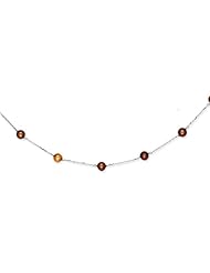 14K WG Chocolate Cultured Pearl Necklace