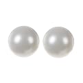 Sterling Silver Shell Pearl Studs - White