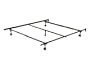 Queen Bed Frame with Support Metal & Re-enforced Legs