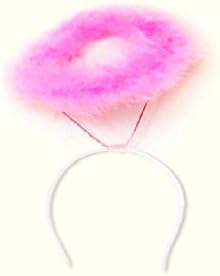 Pink Feather Headband Angel Halo for Children and Adults Costume