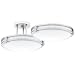 Lithonia Lighting 11750 BN M4 Saturn One-Light Fluorescent Semi Flush-Mount Ceiling Fixture, Brushed Nickel with White Acrylic Globe