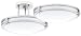 Lithonia Lighting 11750 BN M4 Saturn One-Light Fluorescent Semi Flush-Mount Ceiling Fixture, Brushed Nickel with White Acrylic Globe