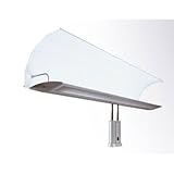 IMAGE OF Glider Partition Lamp with Asymmetric Upper Reflector Finish: White, Light Path: Indirect, Bulb Type: 4 x 39W Fluorescent