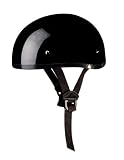 Daytona Helmets Skull Cap Gloss Black DOT Approved Motorcycle Helmet - Large