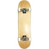 Websportsオリジナルスケボーセット/ブランクデッキ NATURAL【スチール】+トラック+ウィール付【完成品】