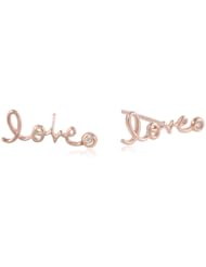 Shy by Sydney Evan Love Stud Earrings with Diamond Bezel