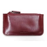 【現品限り】PRADA（プラダ） キーリング付きコインケース ボルドー 1M0933 【中古A】 PRADA コインケース