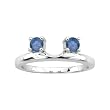 14K White Gold 3/8 ct. Blue Diamond Wrap