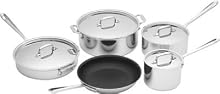 All-Clad Stainless 9-Piece Cookware Set with Nonstick Fry Pan