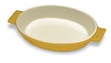 Cuisinart Chef's Classic Ceramic Bakeware 9-1/2-Inch Open Oval Baker, Yellow Gold