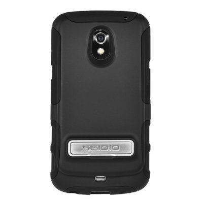 Seidio CSK3SSGNLKX2-BK ACTIVE Extended Case with Metal Kickstand for Seidio Innocell 3800/3500mAh Extended Life Battery for the Samsung Galaxy Nexus - Black