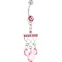 Passion Pink Gem Demure Chandelier Belly Ring