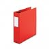 Office Products : D-Ring Binder with Label Holder, Red, 1 Capacity