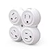 360 Electrical 36031 Revolve Basic 4 Rotating Outlet Power Adapter Wall Tap (2nd Generation) for Home Office, Family Room, Bedroom, Bathroom, Kitchen (White)