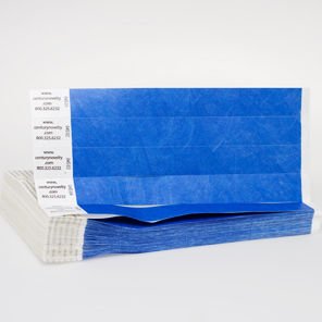 Blue Tyvek Security Wristbands