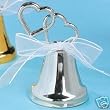 Silver Wedding Double Heart Place Card Holders (Set of 50)