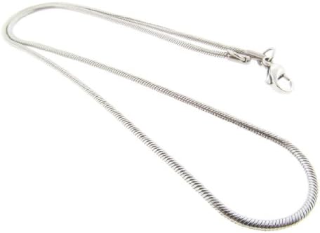 Hypoallergenic Non Tarnishing Stainless Steel Snake Chain Necklace (24 Inches)