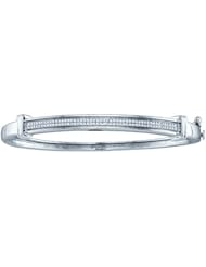 0.30ctw Round Diamond Micro-Pave Bangle Bracelet