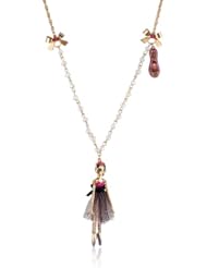 Betsey Johnson "Imperial Princess" Fox Girl Long Pendant Necklace, 37"