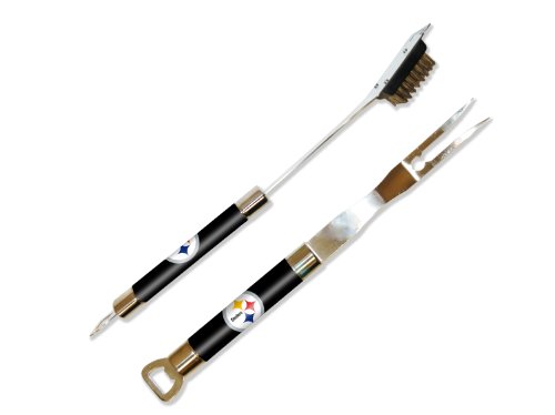 NFL Pittsburgh Steelers Barbeque Fork and Grill Cleaner Set