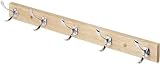 Natural Wood Wall Coat And Hat Hooks