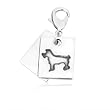 Dog Design Pewter Keychain