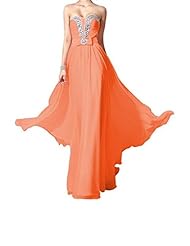 Strapless Crystal Chiffon Evening Dress/Bridesmaid Dress/Prom Dress/Party Dress 