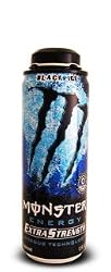16 Pack - Monster Energy Extra Strength Nitrous Technology - Black Ice - 12oz.