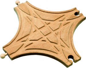31u 1u0wqoL Maxim Wooden 4   Way Intersection Track