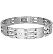 Stainless Steel Polished Bracelet with Cubic Zirconia - 8.25'' long