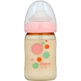ピジョン 母乳実感哺乳びんプラスチック160ml ドット柄