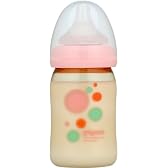 ピジョン 母乳実感哺乳びんプラスチック160ml ドット柄