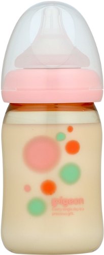 ピジョン 母乳実感哺乳びんプラスチック160ml ドット柄